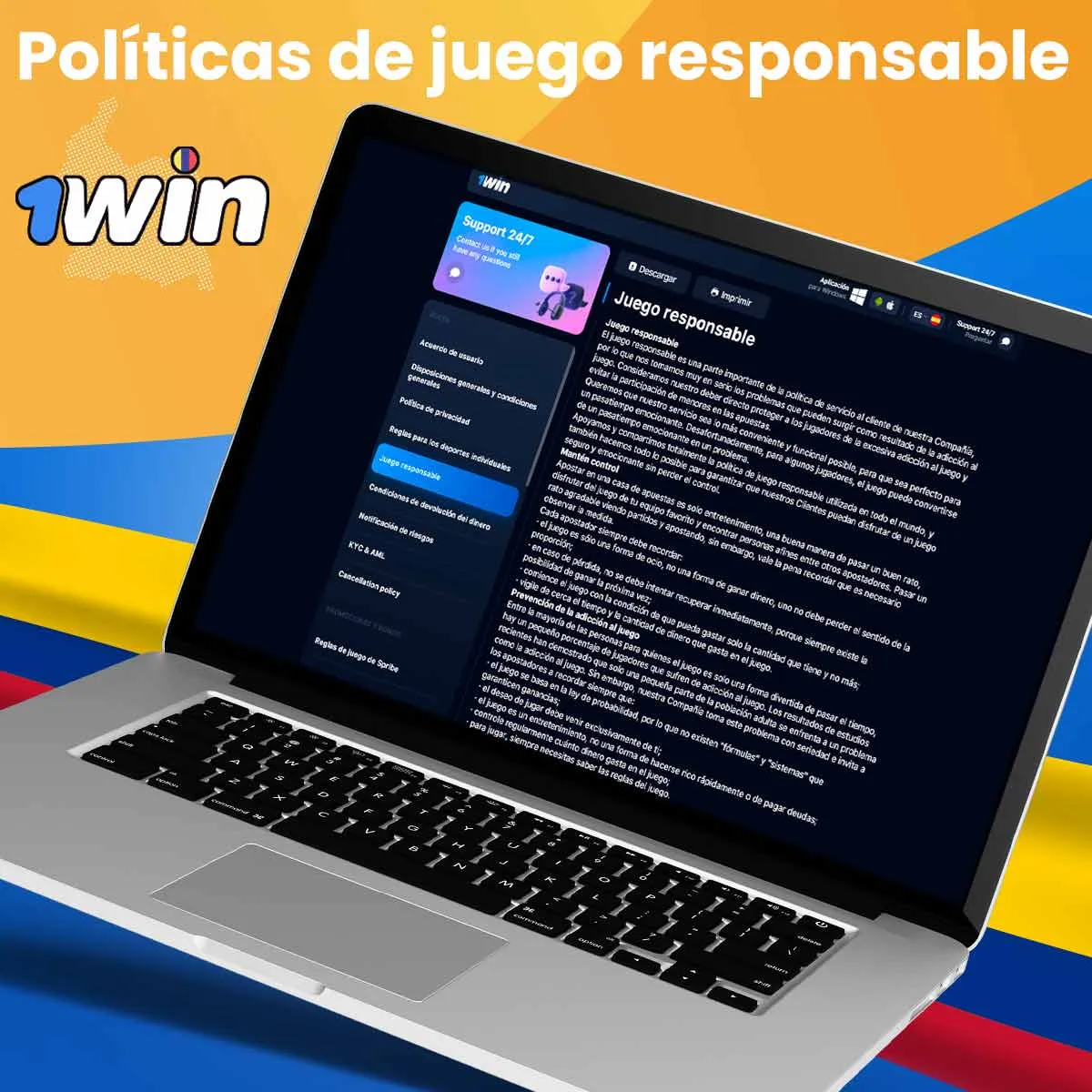 Responsabilidad y riesgos asociados a las apuestas en línea en las casas de apuestas 1win en Colombia