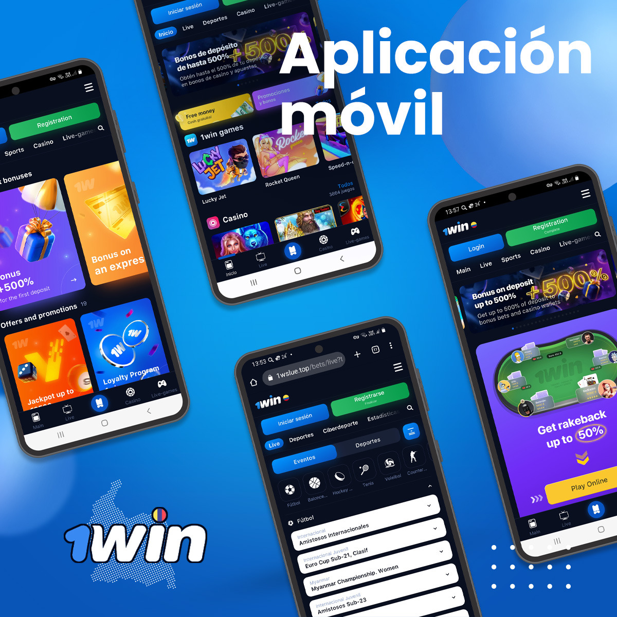Mejor app móvil de 1win para android e ios en Colombia