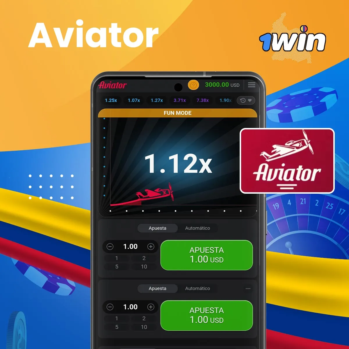 Jugar Aviator Casino en línea en 1win Colombia