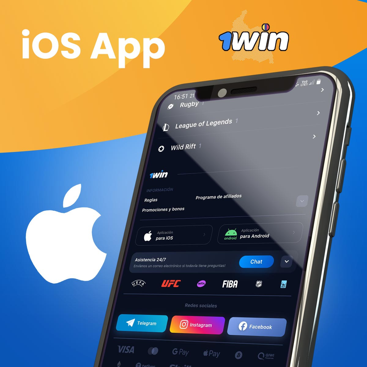 Instrucciones paso a paso para descargar la app móvil de 1win para iOS