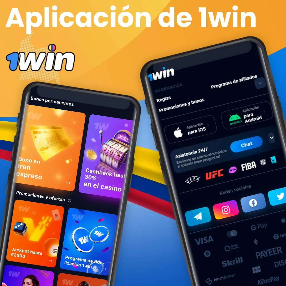 1win Mejor aplicación de apuestas en línea en Colombia