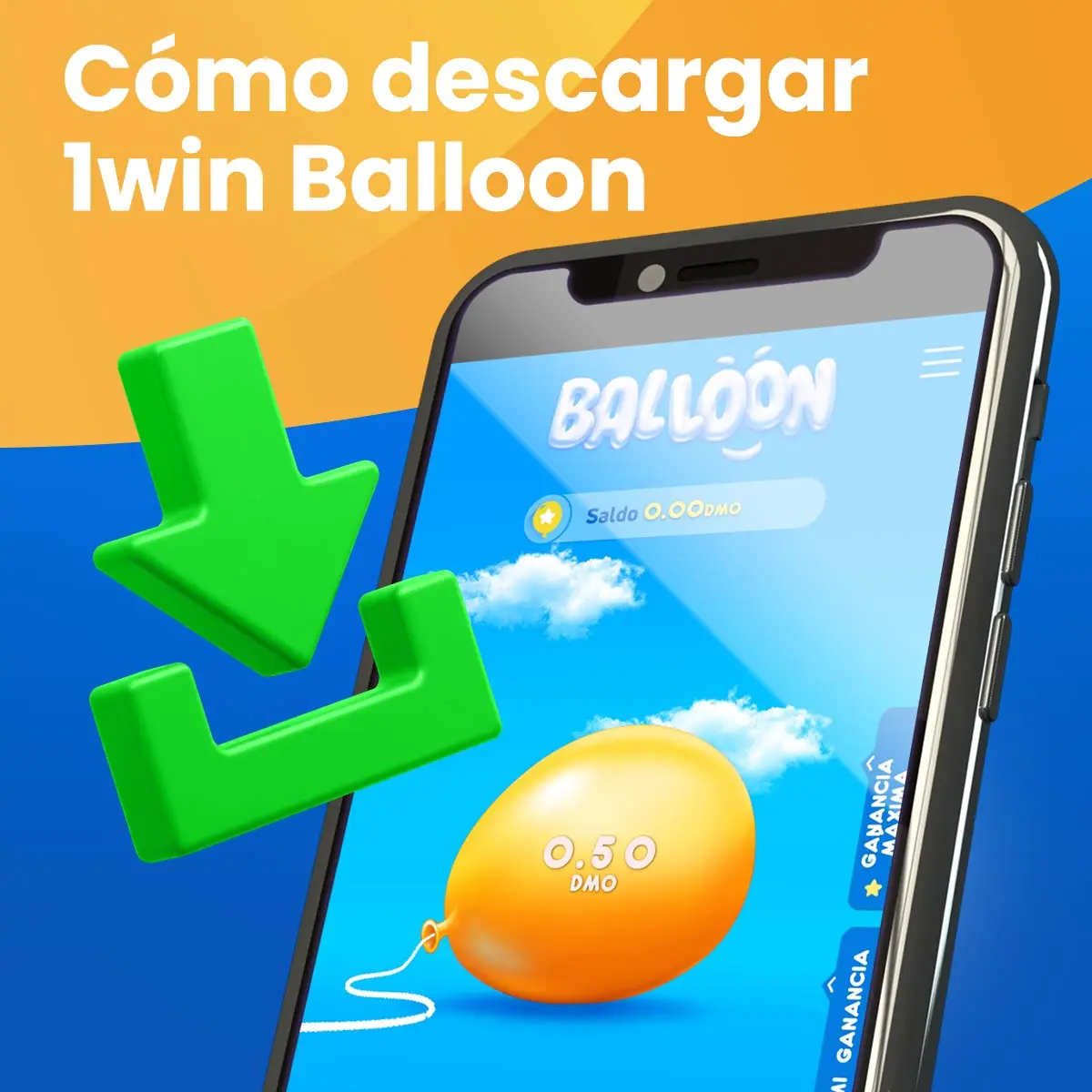 Instrucciones paso a paso para descargar la aplicación Balloon 1Win