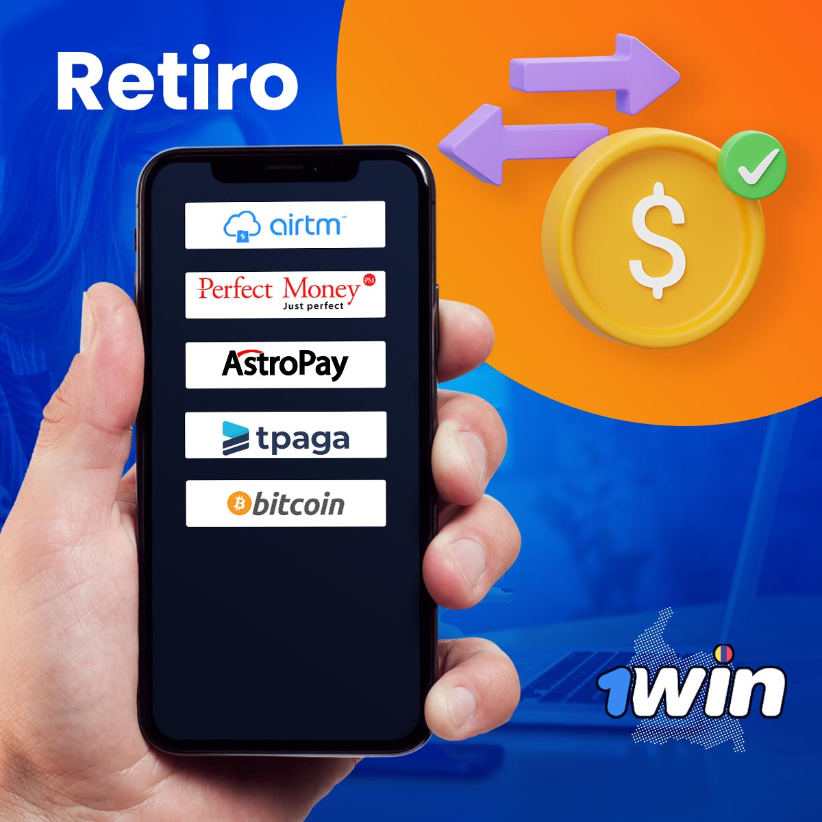 Cómo retirar dinero de la plataforma 1win en Colombia