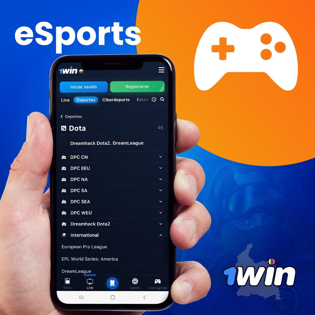 Apuestas en línea en eSports en la casa de apuestas 1WIN Colombia