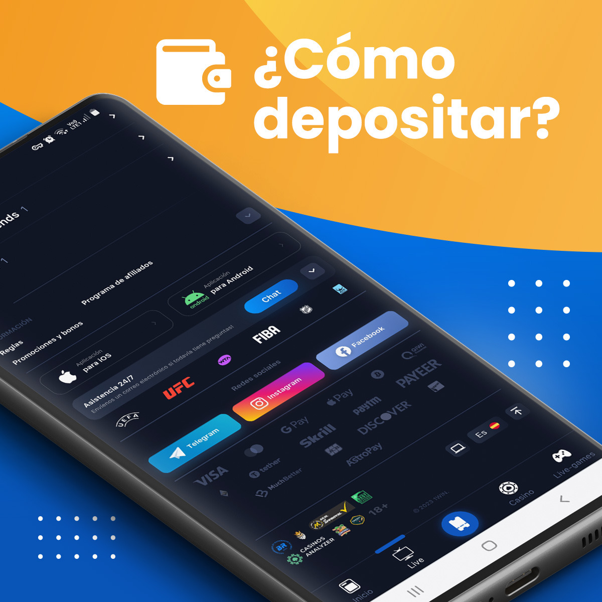 Cómo realizar su primer ingreso en la aplicación móvil 1Win.