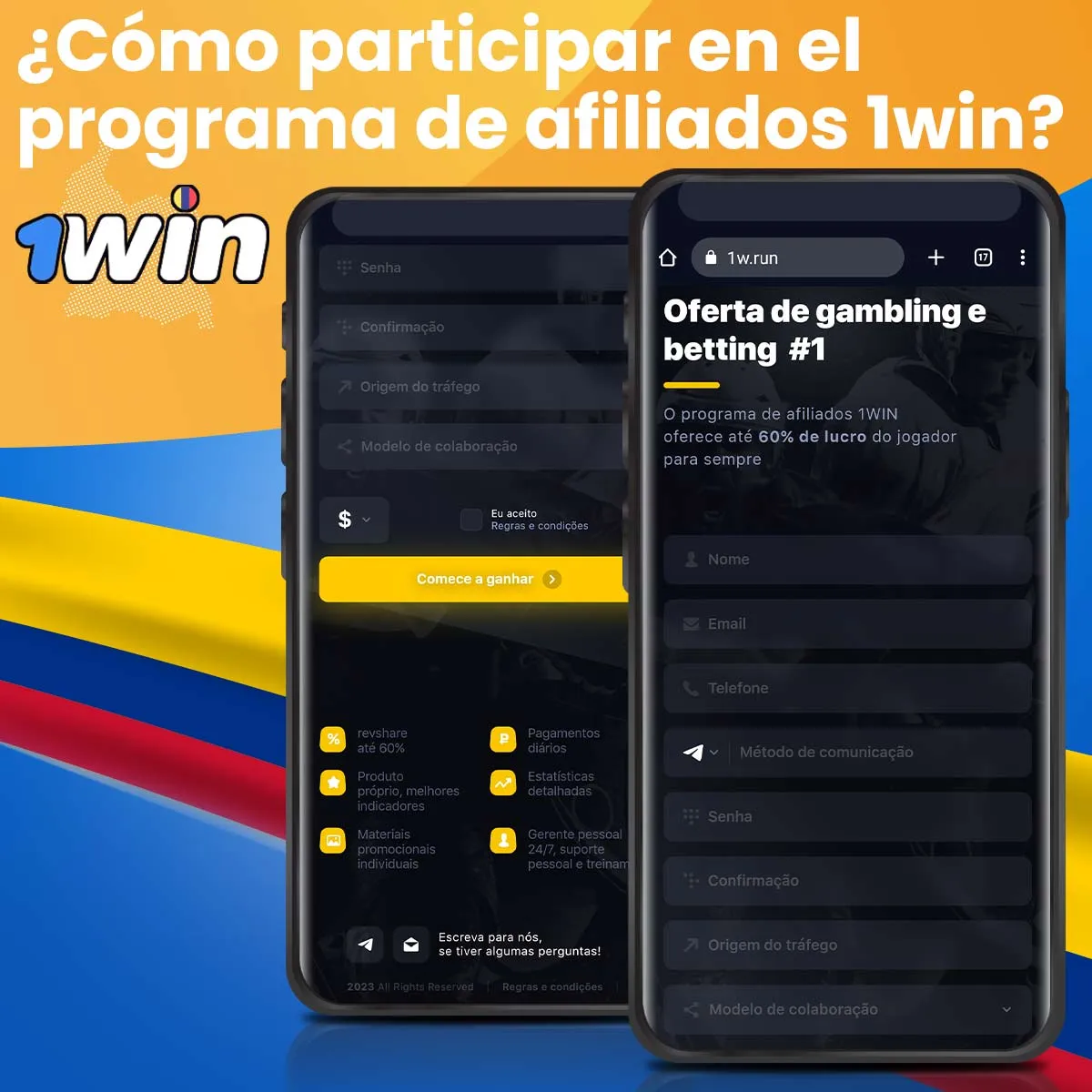 ¿Cómo convertirse en socio 1win en Colombia?