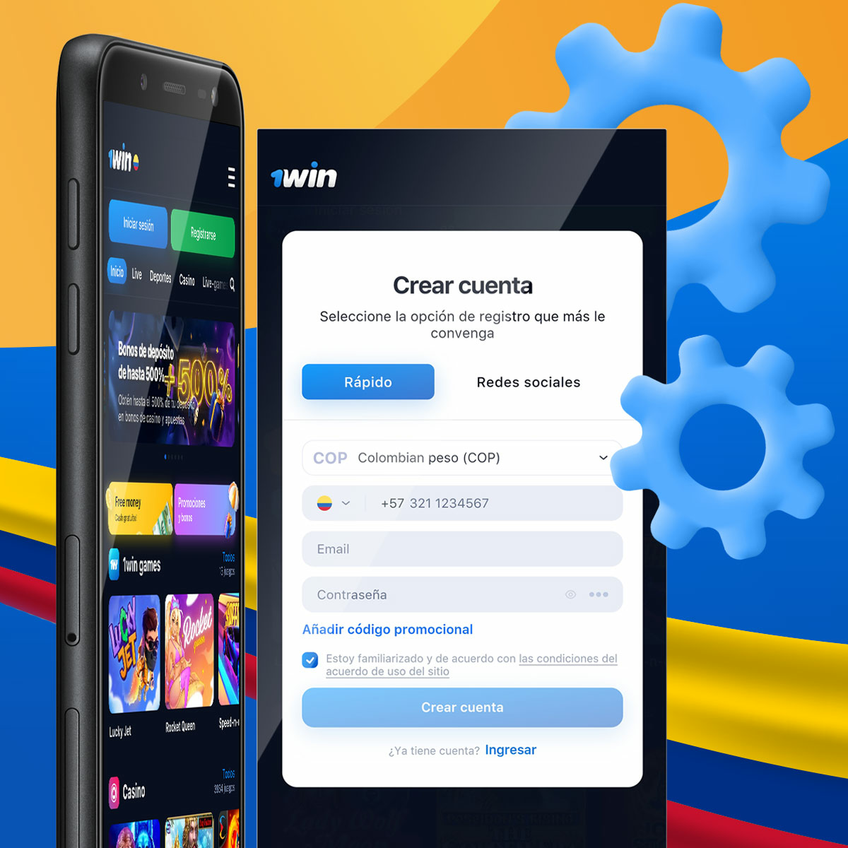 Requisitos de registro para jugadores colombianos