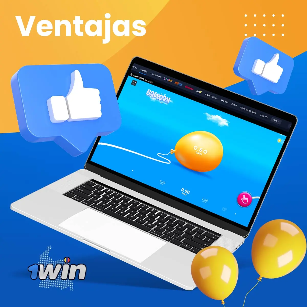 ¿Cuáles son las ventajas del juego en línea Balloon 1Win?